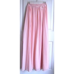 Long blush skirt from LuLus.
